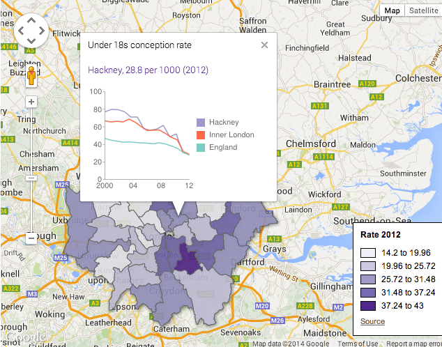 Hackney Post interactive map screenshot